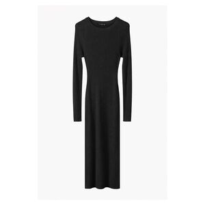 Zara Dark Green (Almost Black) Long Sleeve Stretch Dress
